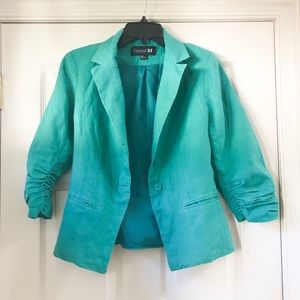 Forever 21 Turquoise Summer Blazer